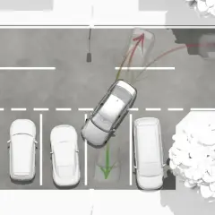 System **front assist** pomaga zaparkować auto, wskazując bezpieczną przestrzeń i ostrzegając przed kolizją.