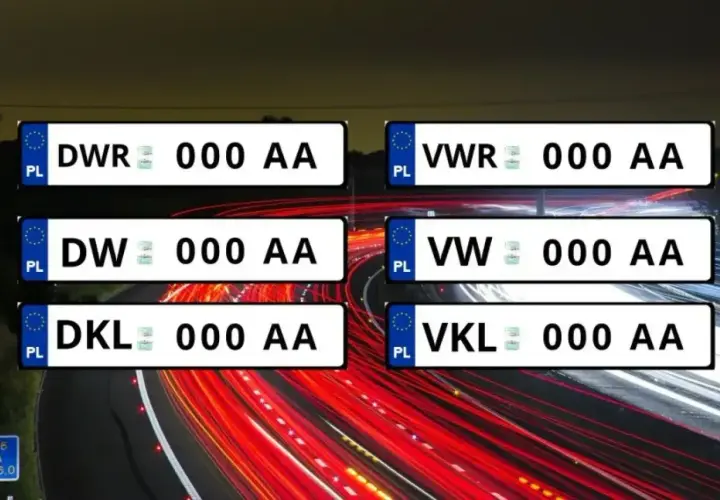 Przykładowe tablice rejestracyjne: DWR, DW, DKL, VWR, VW, VKL. Wybierz swoją dx rejestracja!