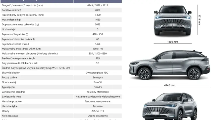Nowoczesny SUV BYD Song Plus DM-i, znany jako baic 7 wymiary, prezentuje elegancki design i imponujące parametry techniczne.