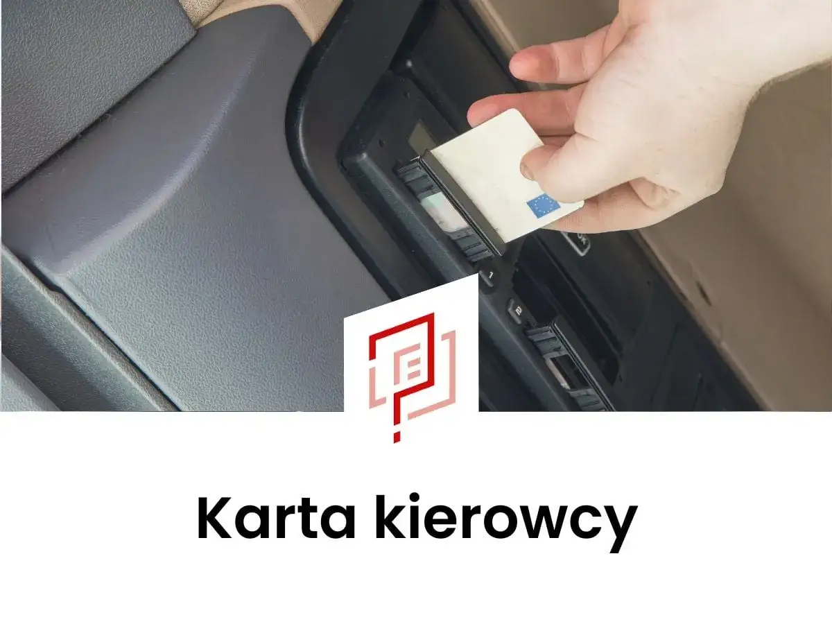 Wkładanie karty kierowcy do tachografu. Wniosek o kartę kierowcy jest ważny.